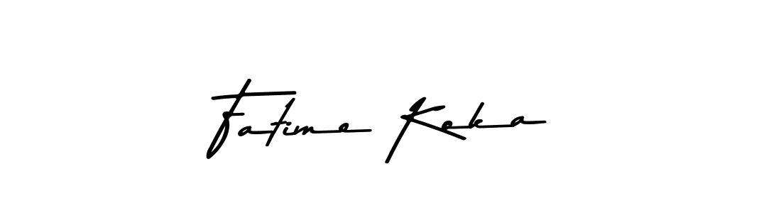 This is the best signature style for the Fatime Koka name. Also you like these signature font (Asem Kandis PERSONAL USE). Mix name signature. Fatime Koka signature style 9 images and pictures png