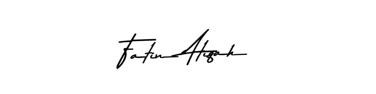 Create a beautiful signature design for name Fatin Atiqah. With this signature (Asem Kandis PERSONAL USE) fonts, you can make a handwritten signature for free. Fatin Atiqah signature style 9 images and pictures png