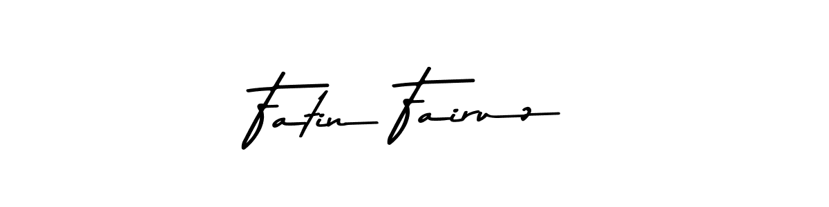 Fatin Fairuz stylish signature style. Best Handwritten Sign (Asem Kandis PERSONAL USE) for my name. Handwritten Signature Collection Ideas for my name Fatin Fairuz. Fatin Fairuz signature style 9 images and pictures png