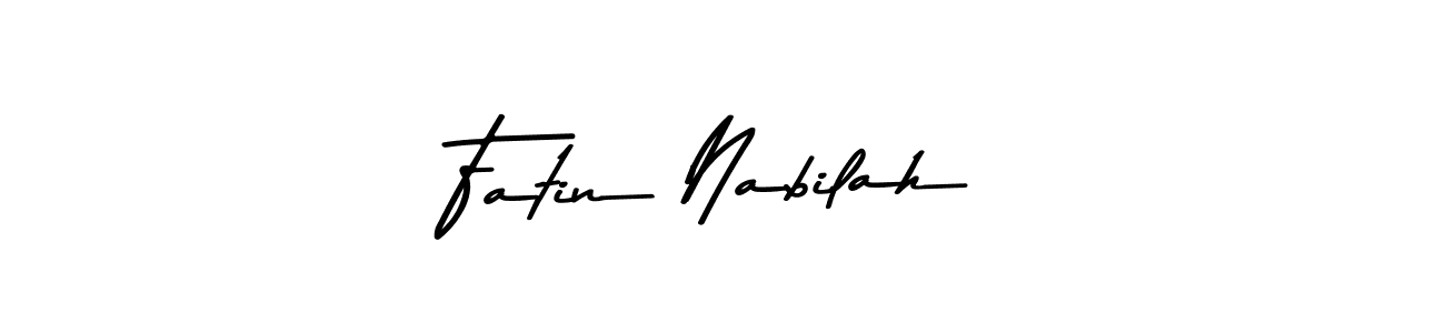 Design your own signature with our free online signature maker. With this signature software, you can create a handwritten (Asem Kandis PERSONAL USE) signature for name Fatin Nabilah. Fatin Nabilah signature style 9 images and pictures png