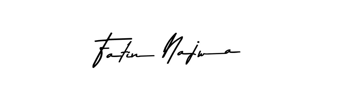 How to make Fatin Najwa name signature. Use Asem Kandis PERSONAL USE style for creating short signs online. This is the latest handwritten sign. Fatin Najwa signature style 9 images and pictures png