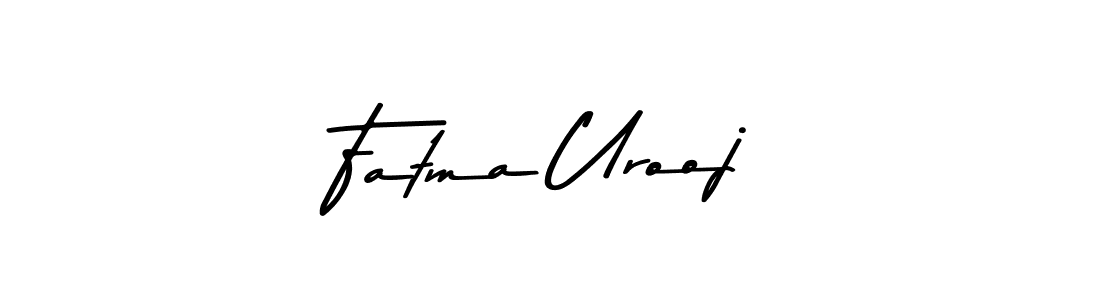 How to make Fatma Urooj name signature. Use Asem Kandis PERSONAL USE style for creating short signs online. This is the latest handwritten sign. Fatma Urooj signature style 9 images and pictures png