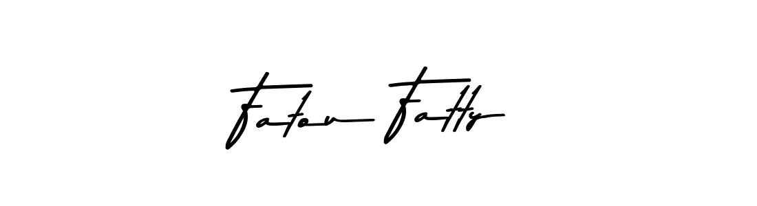 How to make Fatou Fatty name signature. Use Asem Kandis PERSONAL USE style for creating short signs online. This is the latest handwritten sign. Fatou Fatty signature style 9 images and pictures png