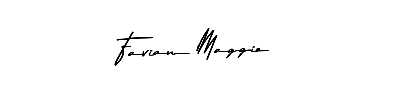 The best way (Asem Kandis PERSONAL USE) to make a short signature is to pick only two or three words in your name. The name Favian Maggio include a total of six letters. For converting this name. Favian Maggio signature style 9 images and pictures png