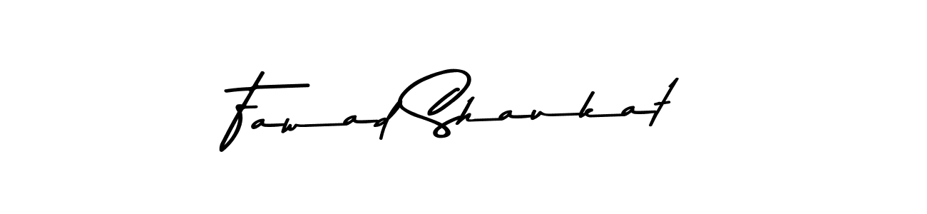 Make a beautiful signature design for name Fawad Shaukat. With this signature (Asem Kandis PERSONAL USE) style, you can create a handwritten signature for free. Fawad Shaukat signature style 9 images and pictures png