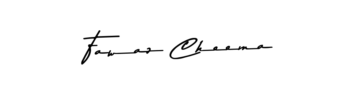 How to make Fawaz Cheema name signature. Use Asem Kandis PERSONAL USE style for creating short signs online. This is the latest handwritten sign. Fawaz Cheema signature style 9 images and pictures png