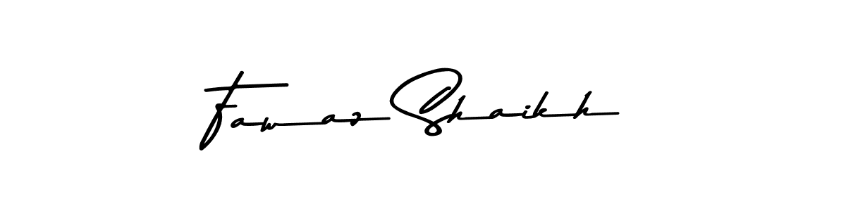 How to make Fawaz Shaikh name signature. Use Asem Kandis PERSONAL USE style for creating short signs online. This is the latest handwritten sign. Fawaz Shaikh signature style 9 images and pictures png