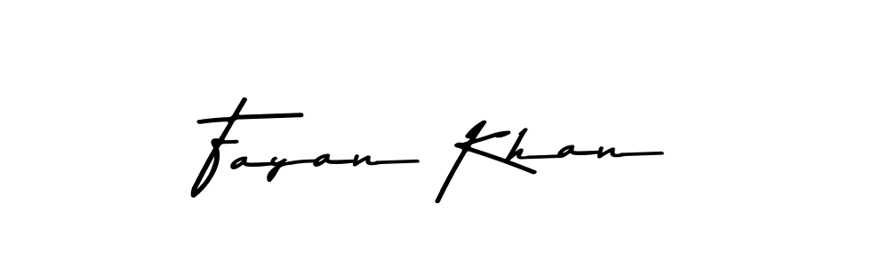 How to make Fayan Khan name signature. Use Asem Kandis PERSONAL USE style for creating short signs online. This is the latest handwritten sign. Fayan Khan signature style 9 images and pictures png