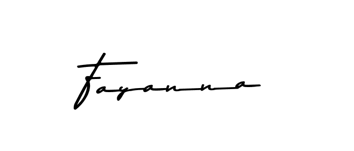 Make a beautiful signature design for name Fayanna. With this signature (Asem Kandis PERSONAL USE) style, you can create a handwritten signature for free. Fayanna signature style 9 images and pictures png