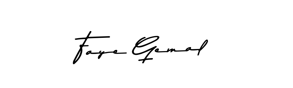 Use a signature maker to create a handwritten signature online. With this signature software, you can design (Asem Kandis PERSONAL USE) your own signature for name Faye Gemal. Faye Gemal signature style 9 images and pictures png