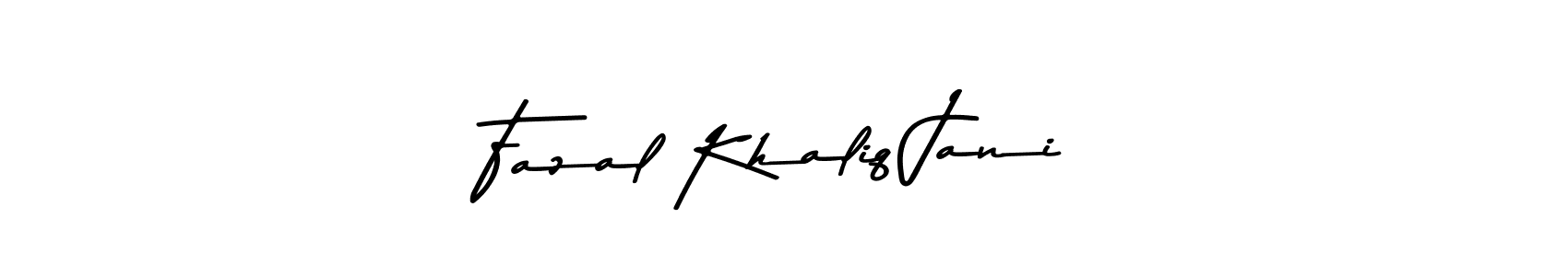 How to make Fazal Khaliq Jani name signature. Use Asem Kandis PERSONAL USE style for creating short signs online. This is the latest handwritten sign. Fazal Khaliq Jani signature style 9 images and pictures png