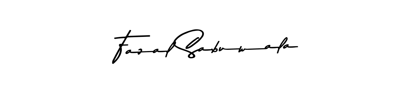 How to make Fazal Sabuwala name signature. Use Asem Kandis PERSONAL USE style for creating short signs online. This is the latest handwritten sign. Fazal Sabuwala signature style 9 images and pictures png