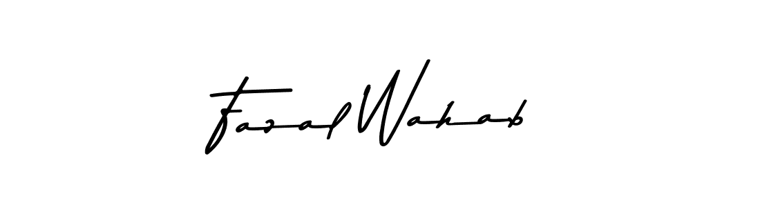 How to make Fazal Wahab name signature. Use Asem Kandis PERSONAL USE style for creating short signs online. This is the latest handwritten sign. Fazal Wahab signature style 9 images and pictures png