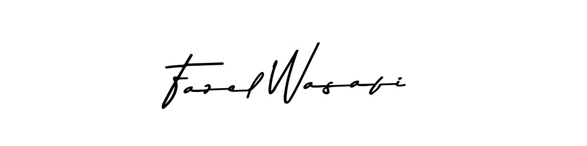 How to make Fazel Wasafi name signature. Use Asem Kandis PERSONAL USE style for creating short signs online. This is the latest handwritten sign. Fazel Wasafi signature style 9 images and pictures png