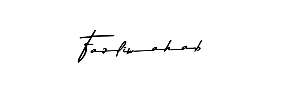 You should practise on your own different ways (Asem Kandis PERSONAL USE) to write your name (Fazliwahab) in signature. don't let someone else do it for you. Fazliwahab signature style 9 images and pictures png