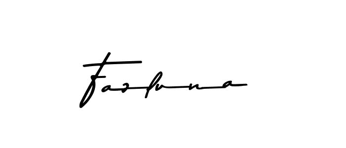 Use a signature maker to create a handwritten signature online. With this signature software, you can design (Asem Kandis PERSONAL USE) your own signature for name Fazluna. Fazluna signature style 9 images and pictures png