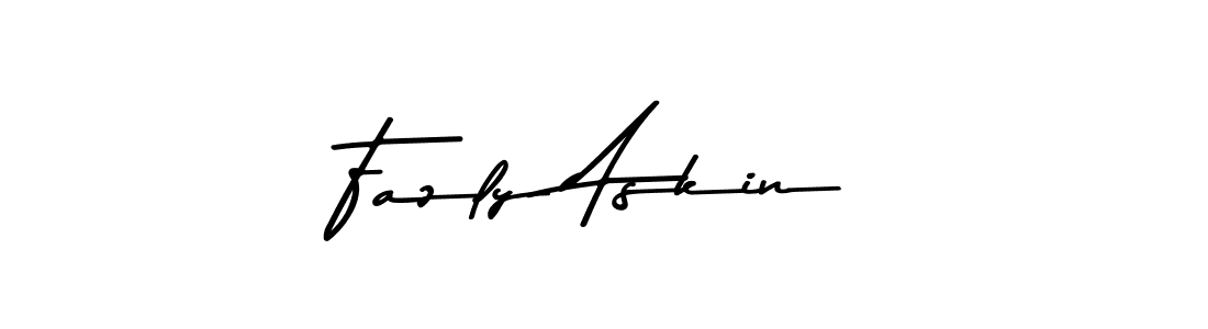 Make a beautiful signature design for name Fazly Askin. Use this online signature maker to create a handwritten signature for free. Fazly Askin signature style 9 images and pictures png