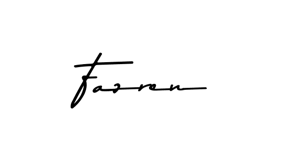 Make a beautiful signature design for name Fazren. With this signature (Asem Kandis PERSONAL USE) style, you can create a handwritten signature for free. Fazren signature style 9 images and pictures png