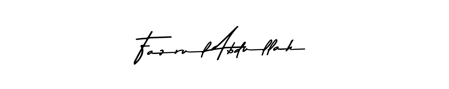 Design your own signature with our free online signature maker. With this signature software, you can create a handwritten (Asem Kandis PERSONAL USE) signature for name Fazrul Abdullah. Fazrul Abdullah signature style 9 images and pictures png