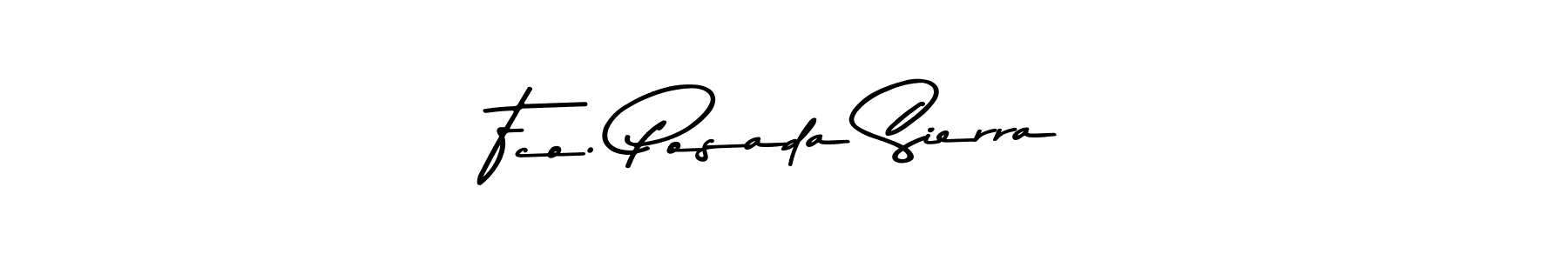 Use a signature maker to create a handwritten signature online. With this signature software, you can design (Asem Kandis PERSONAL USE) your own signature for name Fco. Posada Sierra. Fco. Posada Sierra signature style 9 images and pictures png