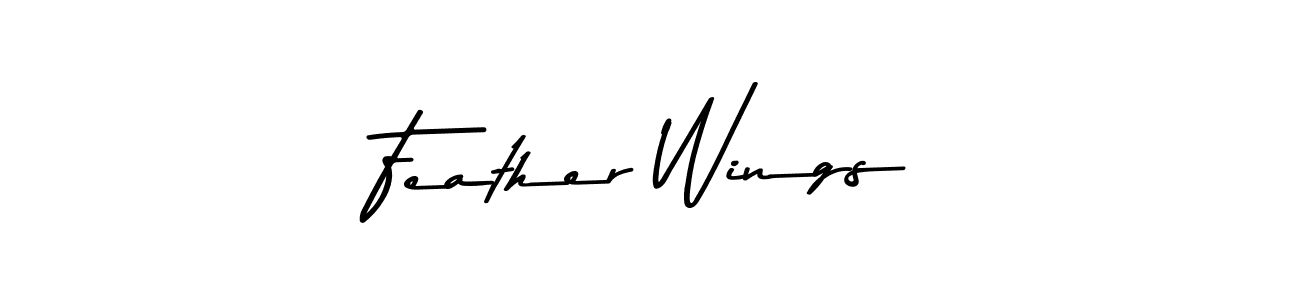 Create a beautiful signature design for name Feather Wings. With this signature (Asem Kandis PERSONAL USE) fonts, you can make a handwritten signature for free. Feather Wings signature style 9 images and pictures png