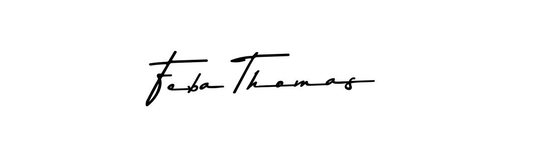 Feba Thomas stylish signature style. Best Handwritten Sign (Asem Kandis PERSONAL USE) for my name. Handwritten Signature Collection Ideas for my name Feba Thomas. Feba Thomas signature style 9 images and pictures png