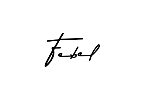 How to make Febel name signature. Use Asem Kandis PERSONAL USE style for creating short signs online. This is the latest handwritten sign. Febel signature style 9 images and pictures png