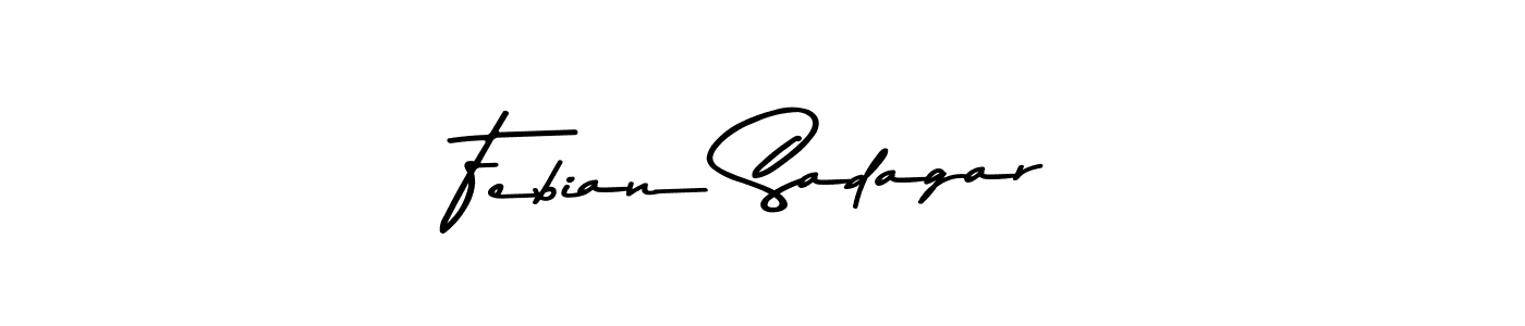 The best way (Asem Kandis PERSONAL USE) to make a short signature is to pick only two or three words in your name. The name Febian Sadagar include a total of six letters. For converting this name. Febian Sadagar signature style 9 images and pictures png