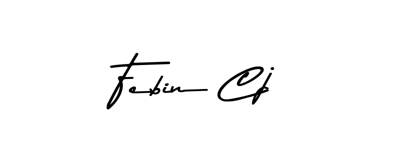 How to make Febin Cj signature? Asem Kandis PERSONAL USE is a professional autograph style. Create handwritten signature for Febin Cj name. Febin Cj signature style 9 images and pictures png