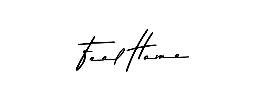 How to make Feel Home name signature. Use Asem Kandis PERSONAL USE style for creating short signs online. This is the latest handwritten sign. Feel Home signature style 9 images and pictures png