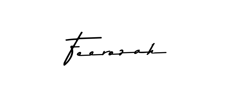 How to make Feerozah name signature. Use Asem Kandis PERSONAL USE style for creating short signs online. This is the latest handwritten sign. Feerozah signature style 9 images and pictures png