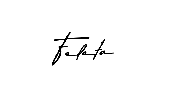 How to make Feleta name signature. Use Asem Kandis PERSONAL USE style for creating short signs online. This is the latest handwritten sign. Feleta signature style 9 images and pictures png