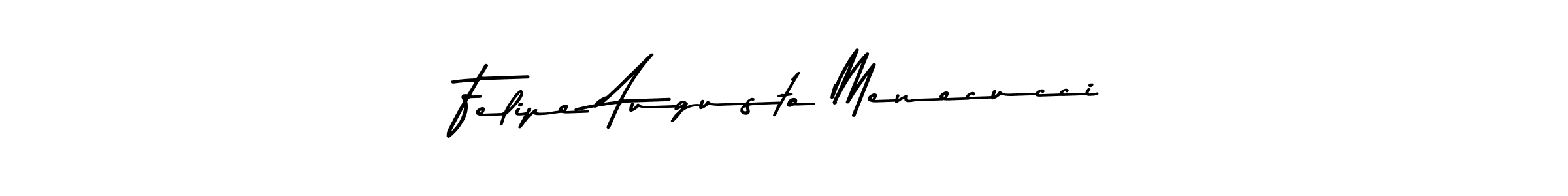 Create a beautiful signature design for name Felipe Augusto Menecucci. With this signature (Asem Kandis PERSONAL USE) fonts, you can make a handwritten signature for free. Felipe Augusto Menecucci signature style 9 images and pictures png