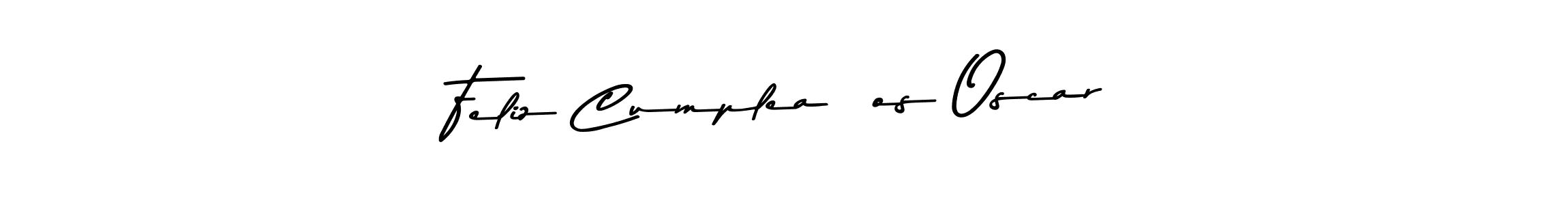 Make a beautiful signature design for name Feliz Cumpleaños Oscar. With this signature (Asem Kandis PERSONAL USE) style, you can create a handwritten signature for free. Feliz Cumpleaños Oscar signature style 9 images and pictures png