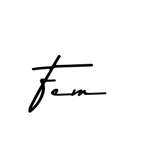 Use a signature maker to create a handwritten signature online. With this signature software, you can design (Asem Kandis PERSONAL USE) your own signature for name Fem. Fem signature style 9 images and pictures png