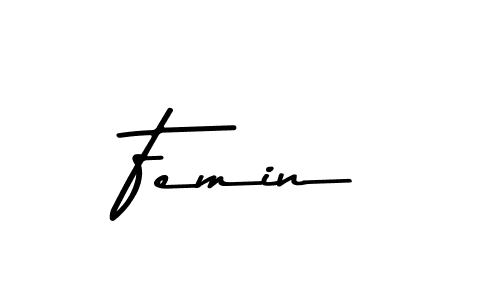How to make Femin name signature. Use Asem Kandis PERSONAL USE style for creating short signs online. This is the latest handwritten sign. Femin signature style 9 images and pictures png