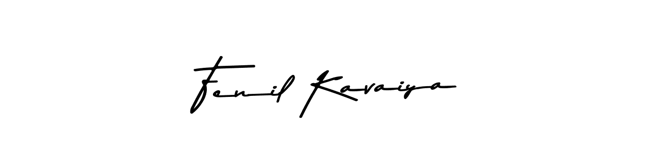 Create a beautiful signature design for name Fenil Kavaiya. With this signature (Asem Kandis PERSONAL USE) fonts, you can make a handwritten signature for free. Fenil Kavaiya signature style 9 images and pictures png