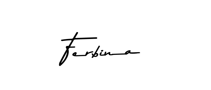 Create a beautiful signature design for name Ferbina. With this signature (Asem Kandis PERSONAL USE) fonts, you can make a handwritten signature for free. Ferbina signature style 9 images and pictures png