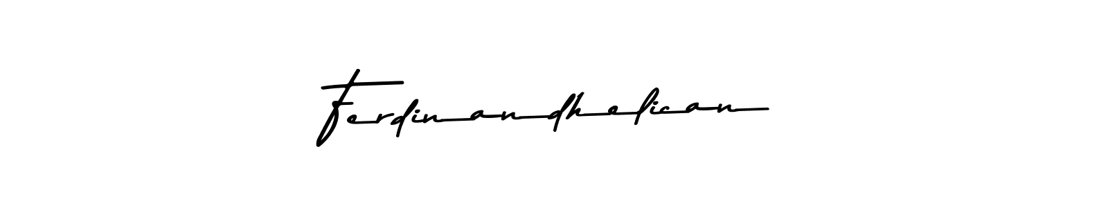 Design your own signature with our free online signature maker. With this signature software, you can create a handwritten (Asem Kandis PERSONAL USE) signature for name Ferdinandhelican. Ferdinandhelican signature style 9 images and pictures png