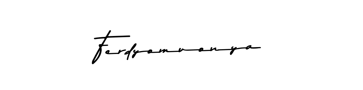 Design your own signature with our free online signature maker. With this signature software, you can create a handwritten (Asem Kandis PERSONAL USE) signature for name Ferdyomuonya. Ferdyomuonya signature style 9 images and pictures png