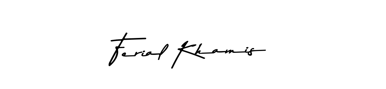 if you are searching for the best signature style for your name Ferial Khamis. so please give up your signature search. here we have designed multiple signature styles  using Asem Kandis PERSONAL USE. Ferial Khamis signature style 9 images and pictures png