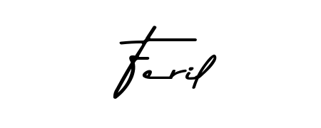 Master the art of signing with Feril written in fluent Asem Kandis PERSONAL USE script. A great template to practice and refine your handwriting. Feril signature style 9 images and pictures png