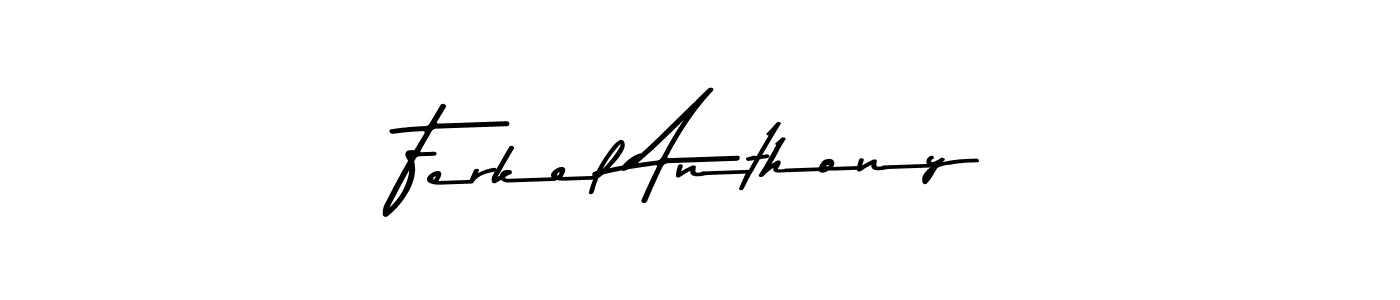 if you are searching for the best signature style for your name Ferkel Anthony. so please give up your signature search. here we have designed multiple signature styles  using Asem Kandis PERSONAL USE. Ferkel Anthony signature style 9 images and pictures png