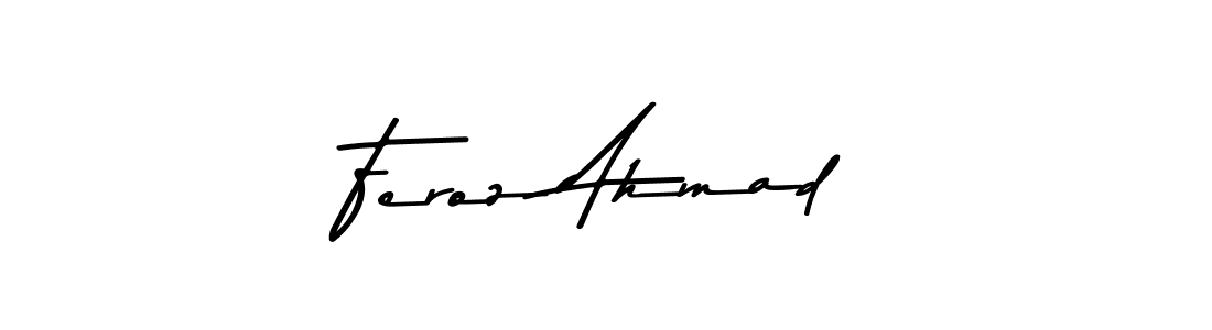 How to make Feroz Ahmad name signature. Use Asem Kandis PERSONAL USE style for creating short signs online. This is the latest handwritten sign. Feroz Ahmad signature style 9 images and pictures png