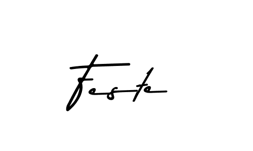 Feste stylish signature style. Best Handwritten Sign (Asem Kandis PERSONAL USE) for my name. Handwritten Signature Collection Ideas for my name Feste. Feste signature style 9 images and pictures png