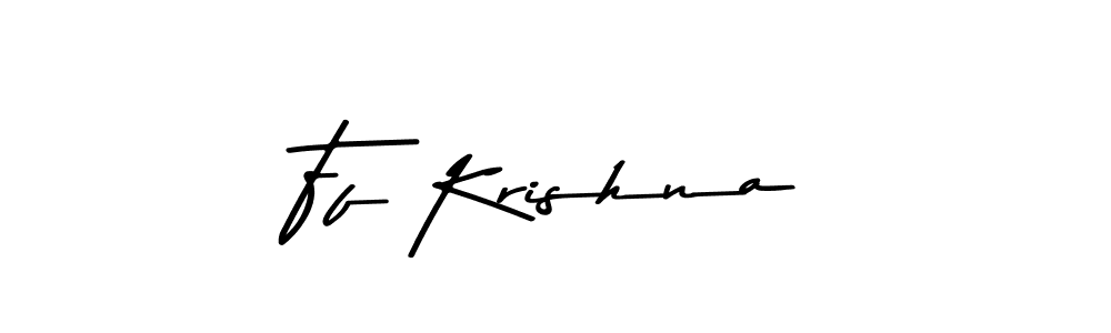 Similarly Asem Kandis PERSONAL USE is the best handwritten signature design. Signature creator online .You can use it as an online autograph creator for name Ff Krishna. Ff Krishna signature style 9 images and pictures png