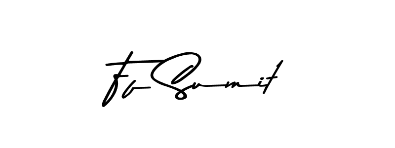 Also we have Ff Sumit name is the best signature style. Create professional handwritten signature collection using Asem Kandis PERSONAL USE autograph style. Ff Sumit signature style 9 images and pictures png
