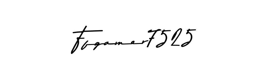How to make Ffgamer7525 name signature. Use Asem Kandis PERSONAL USE style for creating short signs online. This is the latest handwritten sign. Ffgamer7525 signature style 9 images and pictures png