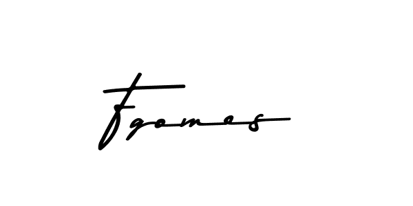 Create a beautiful signature design for name Fgomes. With this signature (Asem Kandis PERSONAL USE) fonts, you can make a handwritten signature for free. Fgomes signature style 9 images and pictures png