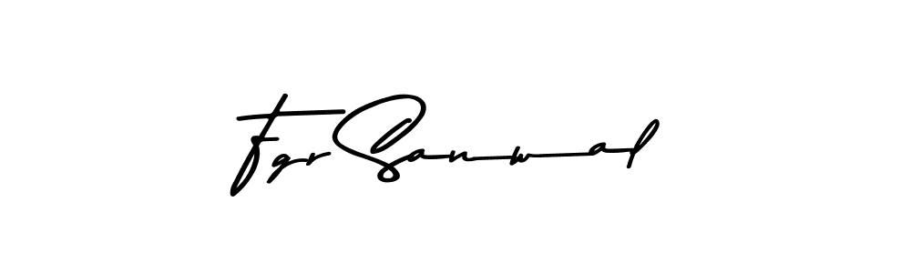 Make a beautiful signature design for name Fgr Sanwal. With this signature (Asem Kandis PERSONAL USE) style, you can create a handwritten signature for free. Fgr Sanwal signature style 9 images and pictures png